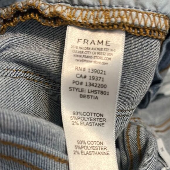 Frame Denim Le High Straight Blue Distressed Jeans Modern - Picture 7 of 11